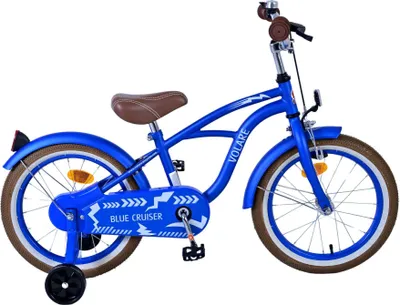 Immagine prodotto di Volare Blue Cruiser bicicletta per bambini 16 pollici ragazze ragazzi taglia 105 - 120 cm da 4 anni bici leggera