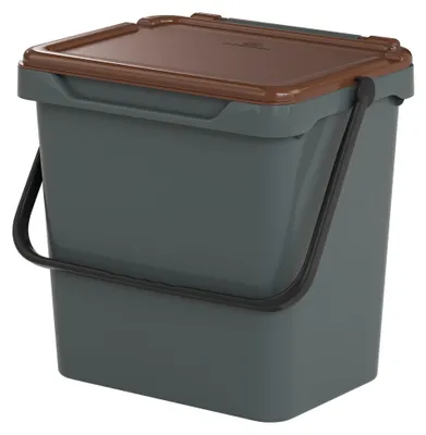 Produktbild von Polypropylenbehälter für separate Sammlung, 30L Abfallbehälter, 100%  Italy, 40x31h39 cm, braune Farbe