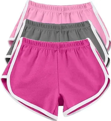 Produktbild von 3er-Pack Damen-Delfinshorts mit hoher Taille für Workout, Sport & Yoga - Schnell trocknend, bequem und weich, E