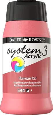 Produktbild von Daler Rowney System3 Acrylfarbe Fluorescent Red 500 ml 1 Stck