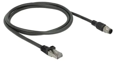 Imagen del producto de DELOCK 84922, 1 metro, Cat5e, S/FTP (S-STP), RJ-45, M12,