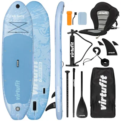 Produktbild von VirtuFit Supboard Cruiser 305 – Azure Blue – Mit Kajaksitz, Zubehör und Tragetasche
