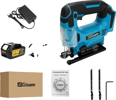 Obrázek produktu pro Elektrická přímočará pila, příkon 1000 W, otáčky 0-3500 ot/min, zdvih 26 mm, 2 baterie