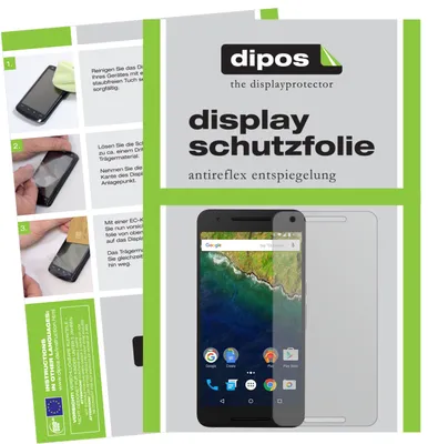 Produktbild von 6x Schutzfolie für Google Nexus 6P matt Displayschutzfolie Folie Display Schutz dipos