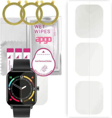 Produktbild von apgo 3 Stück Schutzfolie, Matt, kompatibel mit ZTE Watch Live Smartwatch, Hydrogel Displayschutzfolie mit Positionierhilfe, Displayfolie, robust und kratzfest