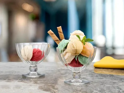 Image de Hermia Concept, PB-51658, set de coupes à glace en verre (2 pièces), transparent, verre, 12 x 12 x 6,5 cm