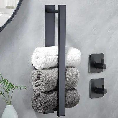 Produktbild von Famanu Handtuchhalter mit 2 Handtuchhaken - Edelstahl