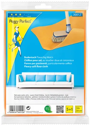Produktbild von Peggy Perfect Bodentuch "Flauschig weich" 6er Pack aus Vlies