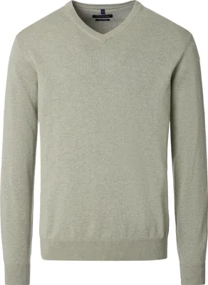 Produktbild von CASAMODA Herren Pullover V-Neck Regular Pima-Baumwolle Grün 5XL