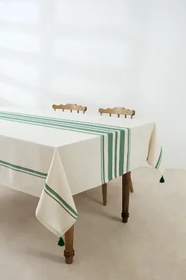 Produktbild von Hermia Concept, Tereza - Green, Tischdecke, Grün, 65 % BAUMWOLLE / 35 % POLYESTER, 160 x 220 cm