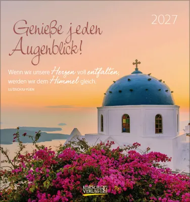 Produktbild von Korsch Postkartenkalender 2027 Genieße jeden Augenblick, 17 x 16 cm, zum Aufstellen