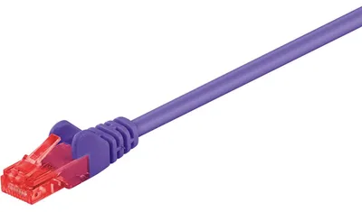 Produktbild von Patchkabel Cat.6 U/UTP, RJ-45 > RJ-45 (violett, 1 Meter)
