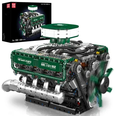 Produktbild von Solidchoice – Bausatz für einen V8-Motor mit 2250 Teilen