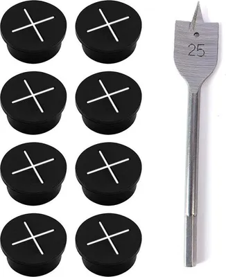 Immagine prodotto di 8 passacavi flessibili in silicone per ufficio, gestione dei cavi, passacavi, passacavi da scrivania, 25 mm