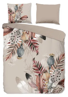 Productafbeelding van Pure Dekbedovertrek Micropercal Famm - taupe 200x200/220cm
