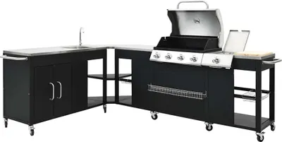 Produktbild von vidaXL Gasgrill-Set 4+1 HOEK DE & AT Modell