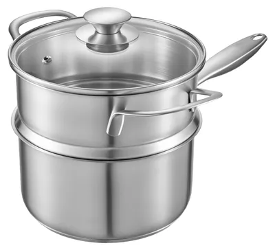 Produktbild von Kochtopf Großraumtopf 1,42 L mit Glasdeckel & Dampfschicht, Suppentopf Gemüsetopf mit ergonomischem Griff