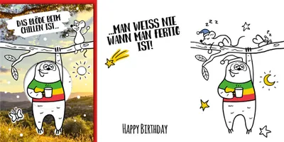 Produktbild von Geburtstag - Glückwunschkarte im Format 11,5 x 17 cm mit Umschlag