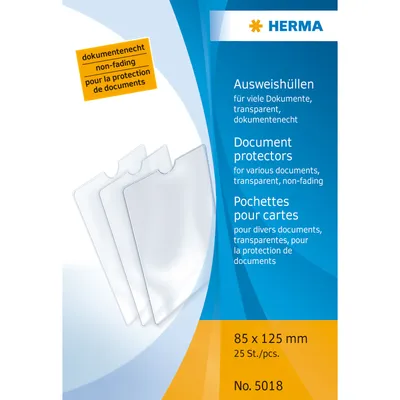 Produktbild von Koperty na karty identyfikacyjne Herma 5018 5018 - 85x125 mm, wytłaczane, odporne na dokumenty