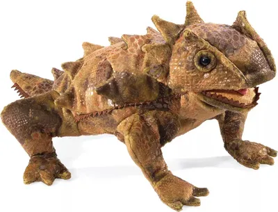 Produktbild von Folkmanis Handpuppe Krötenechse 33 cm Plüschechse