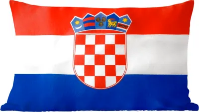 Produktbild von MuchoWow® Zierkissen Sofakissen Wohnzimmer Dekokissen 50x30 cm Foto der kroatischen Flagge - Wohnzimmerdekoration - Polster mit Photo