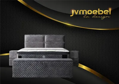 Produktbild von Modernes Designer Luxury Bett mit 2 Nachttischen und Sitzbank Möbel Zimmer 4tlg
