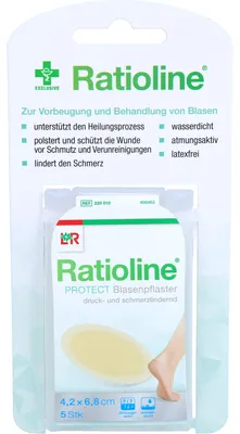 Produktbild von Ratioline protect Blasenpflaster 4,2x6,8 cm 5 St