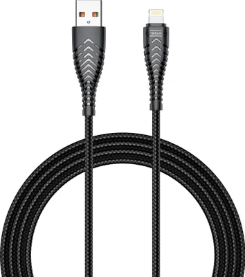 Zdjęcie produktu dla VEGER CABLE USB-A/LIGHTNING 2.0 1.2M  , 1,2 m, USB C, USB A, USB 2.0, Czarny