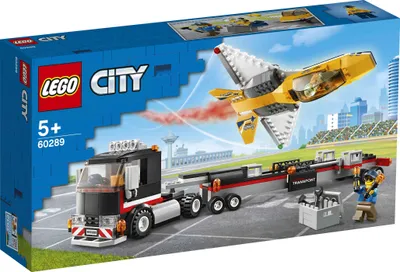 Immagine prodotto di LEGO 60289 City Air Show Jet Transporter, set giocattolo con aereo e rimorchio, regalo per bambini dai 5 anni in su