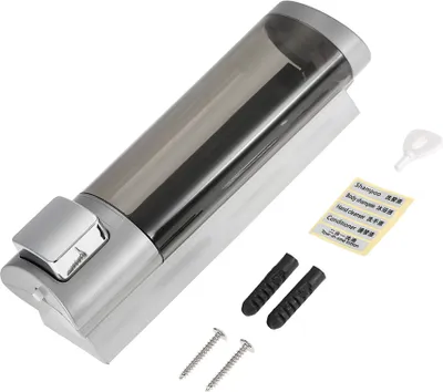 Produktbild von Manueller Seifenspender zur Wandmontage – Flüssigseife, Shampoo, Duschgel, Lotion für Badezimmer, 200ml, für Hotel und WC