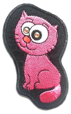 Produktbild von Katze Kinder Tier - Aufnäher, Bügelbild, Aufbügler, Applikationen, Patches, Flicken, Zum Aufbügeln, Größe: 4.6 x 8 cm