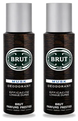 Produktbild von 2 x Brut Musk Deodorant Spray - 200 ml - Vorteilspackung - 2 Stücke
