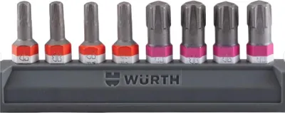 Produktbild von Würth 1/4 Zoll Bit Satz 8 Teile - 4x RW20 + 4x RW40 Bitriegel Set für ASSY Schrauben 0614400012