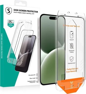 Imagen del producto de Película protectora SiGN para la pantalla del iPhone Air: Aplicación fácil con aplicador antipolvo