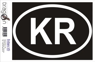 Produktbild von Aufkleber / Autoaufkleber - JDM / Die cut / Auto / OEM - Südkorea KR - 160x110mm schwarz - Heckscheibe / Heckscheibenaufkleber