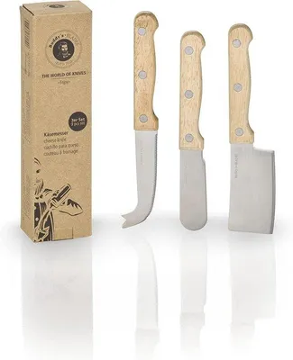 Produktbild von Professionelles Käsemesserset 3-teilig Edelstahl