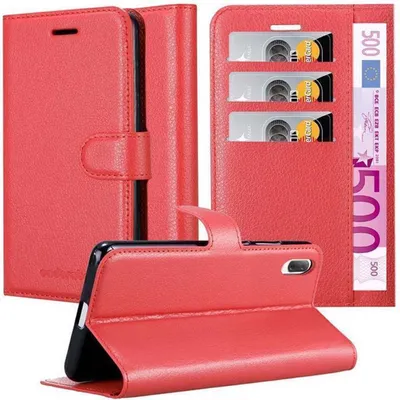 Obrázok produktu pre Cadorabo puzdro pre Sony Xperia L3 ochranné puzdro v červenej farbe puzdro na mobilný telefón kryt magnetické zatváranie