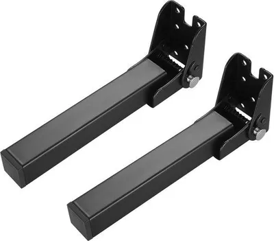 Produktbild von Famanu Set von 2 Faltbaren Möbelbeinen Schwarz Metall - Tischbeine und Bankbeine 20cm
