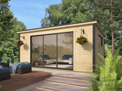 Produktbild von Fjordholz Gartenhaus Modell Poel-4