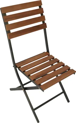 Produktbild von Klappstuhl, Stahl schwarz + Akazie, 2-er Set
