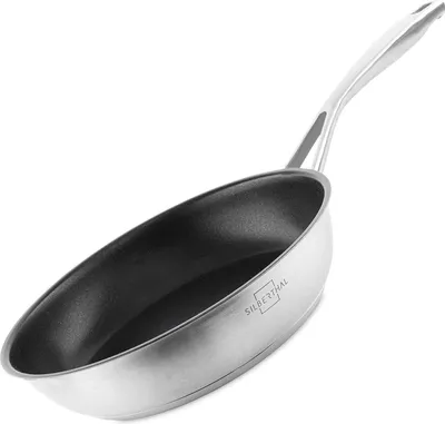 Produktbild von Silberthal Bratpfanne Pfanne Induktion Edelstahl Ptfe Antihaft Silber 24 Cm241