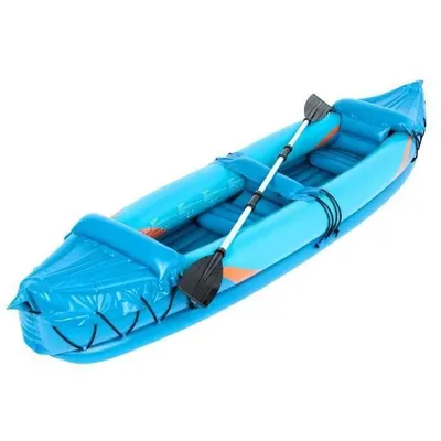 Produktbild von Aufblasbares 2-Sitzer-Kajak - Surpass - Robust und komfortabel | 325 x 91 x 46 cm | Blau und weiß | TRENDYFLAIR