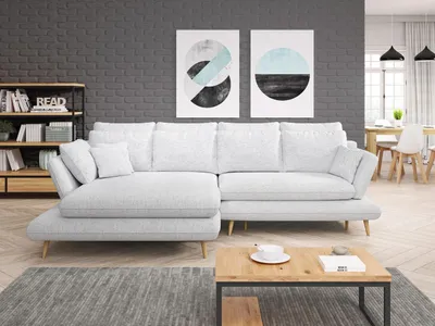 Produktbild von Bettfunktion Schlafsofa Ecksofa Couch Wohnlandschaft L-Form Sofa Design Sofas