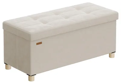 Image de SONGMICS : Banc avec rangement, tabouret pliable, 77 litres, 76 x 38 x 38,5 cm