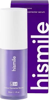 Produktbild von Hismile v34 Farbkorrektur, lila Zahnaufhellung, Zahnfleckenentfernung, Zahnaufhellung Booster, lila Zahnpasta, Farbkorrektur, Zahnfarbkorrektor
