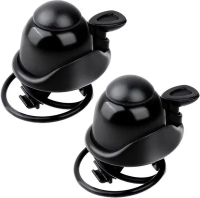 Produktbild von Schnelle Fahrradschellen - 2x Verstelbare Mini Fahrradschellen mit Lautem Ton - Aluminium und Kunststoff - Schwarz - Für Rennrad, Mountainbike und Scooter