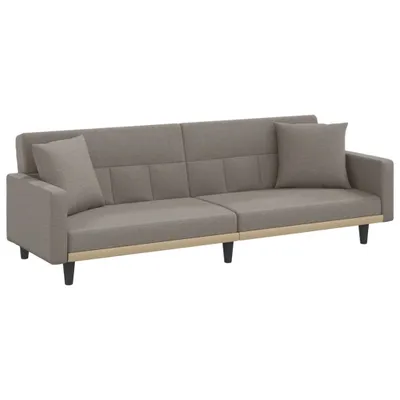 Produktbild von Schlafsofa mit Kissen Taupe Stoff