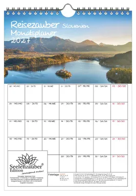 Produktbild von Reisezauber Slowenien Planer DIN A4 Kalender für 2027 Urlaub Reise Stadt und Land - Seelenzauber