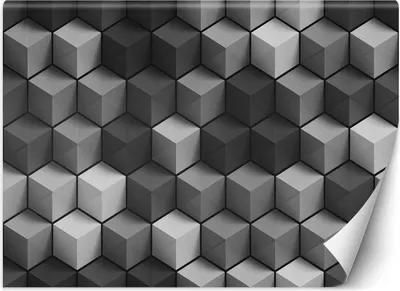 Produktbild von Vlies fototapete Abstrakte 3D-Würfel 450x315 cm Feeby Grau inkl. Kleber einfache Montage
