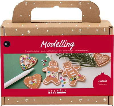 Produktbild von Creativ Company Modellbau-Hobby-Set, kleine Tortenfiguren, mittelbraun, 1 Box